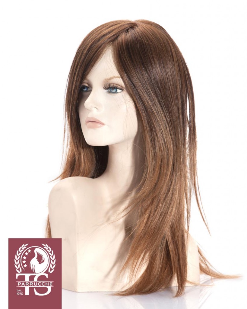 Parrucca Da Donna Naturale Castano Misto Lunghezza Spalla Corto 3018